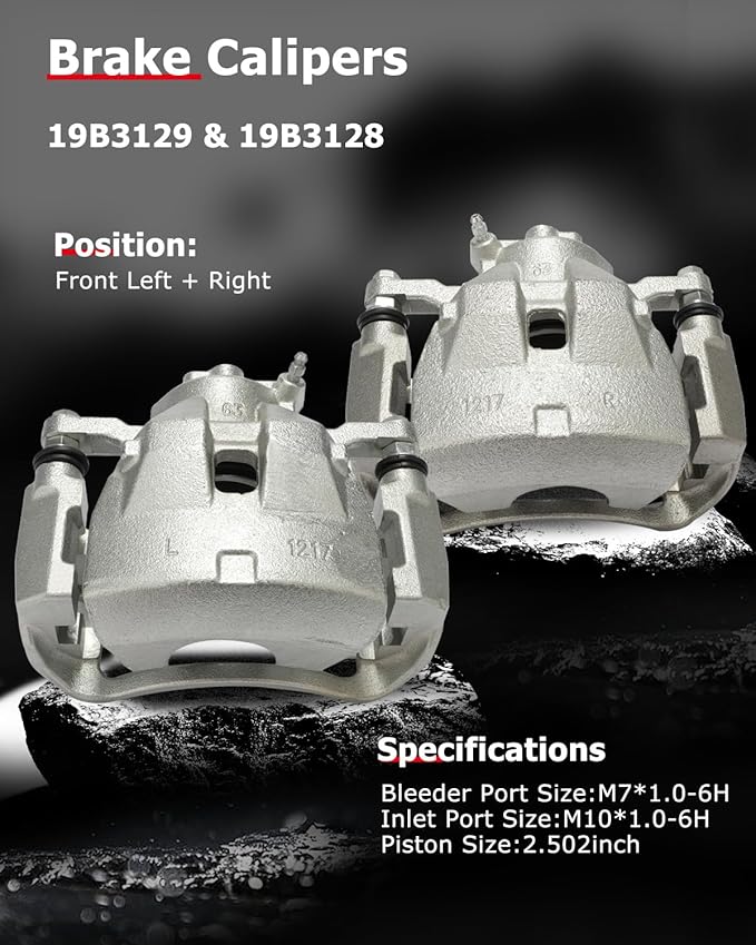 cciyu 19B3128 19B3129 Front Left & Right Brake Calipers With Bracket For Lexus For ES350 2007-2012 2016-2018,For Toyota For Avalon 2008-2018,For Toyota For Camry 2007-2017