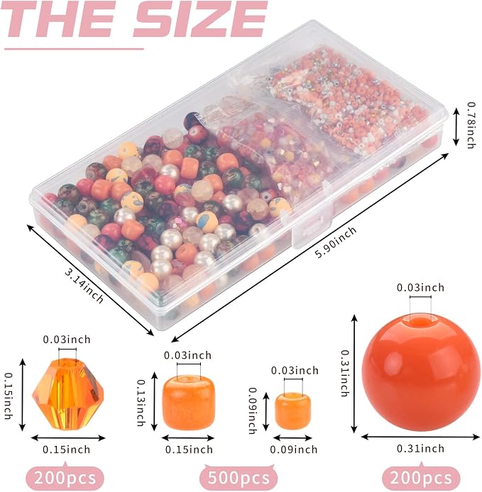 Rired 27 Glass Beads for Bracelet Making Kit, Craft Beads Include Assorted 8mm - Image 2