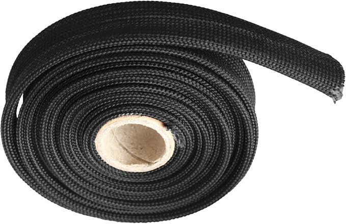 Heat Hose Fiberglass Wrap Shield Sleeve- 1/2" ID x 10'Black Adjustable Hose - Image 5