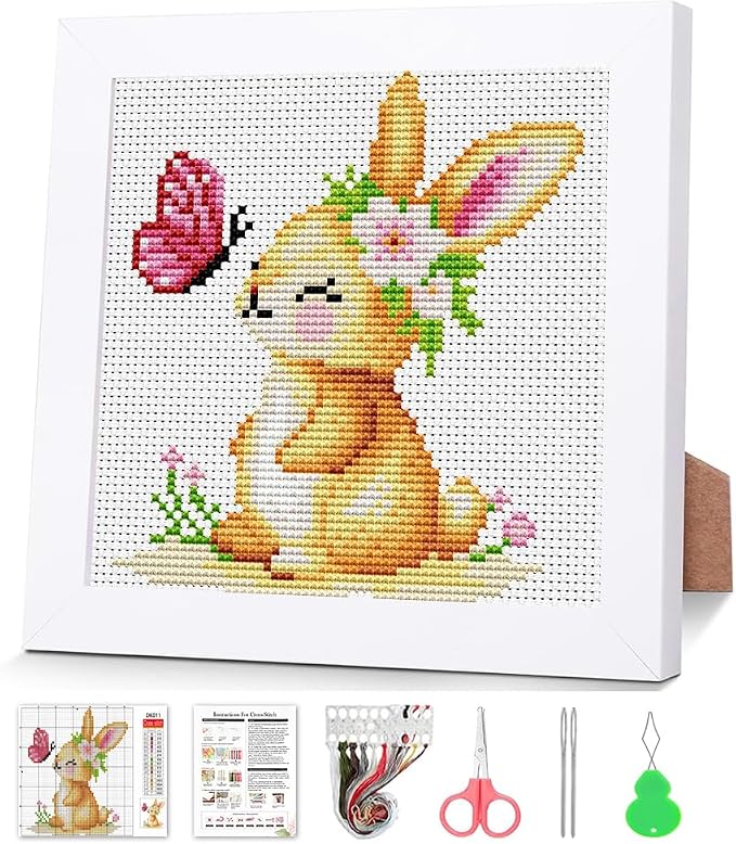 VIGEGU Rabbit Cross Stitch Kits by VIGEGU