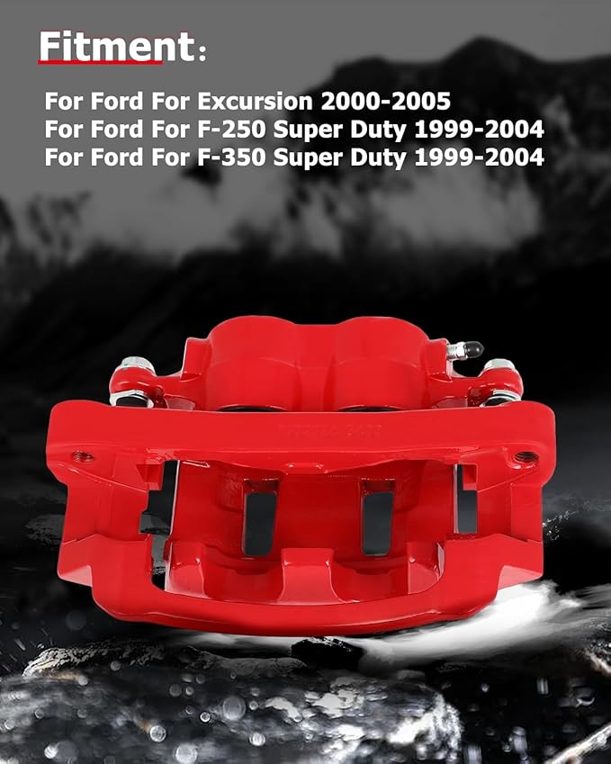 cciyu Front Left Brake Caliper Assembly w/Bracket 18-B4791 2000-2005 For Ford For Excursion,1999-2004 For Ford For F-250 Super Duty,1999-2004 For Ford For F-350 Super Duty