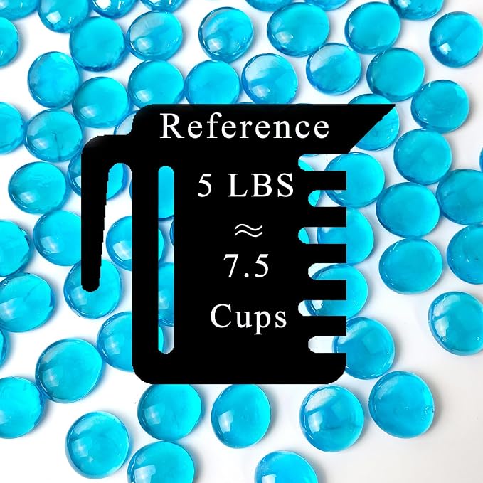 FANTIAN 5Lb Blue Flat Glass Marbles - Image 3