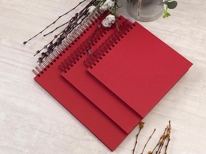 potricher 12 x 12 Inch Large DIY Scrapbook Photo Album 80 Pages Thick Kraft - Image 6