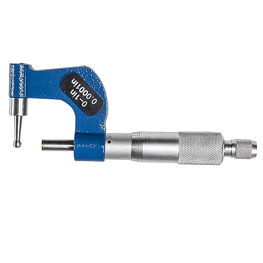 HFS(R) Precision Tube Micrometer with Reloading Ball Spherical Anvil - 0-1"/0.0001" Accuracy for Watch Case Neck Measurement