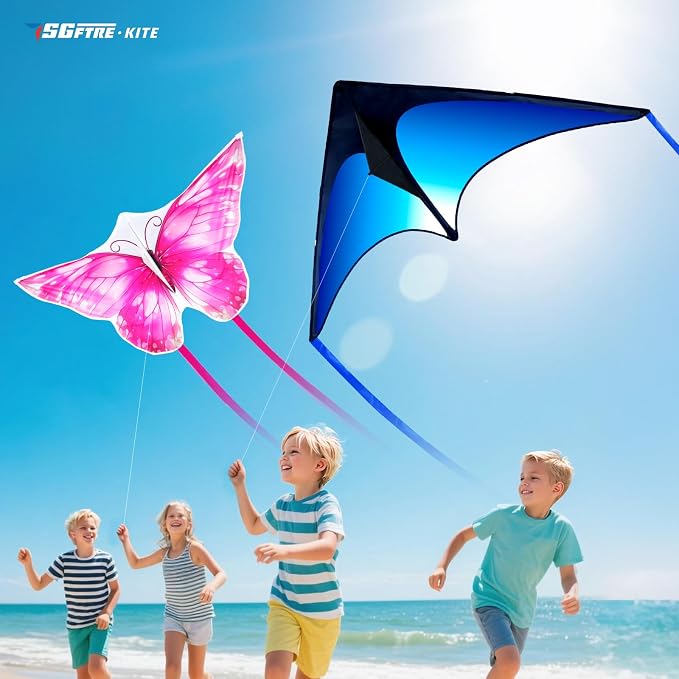 SGftre 3 Piece Set Butterfly Delta Octopus Kites - Image 6