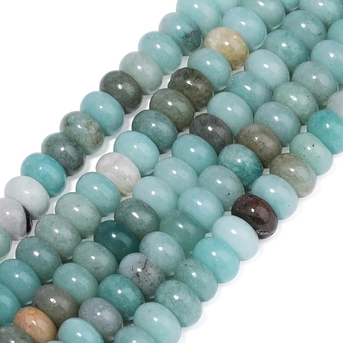 Songxi 5x8mm Natural Blue Amazonite Beads, Gemstone - Image 3