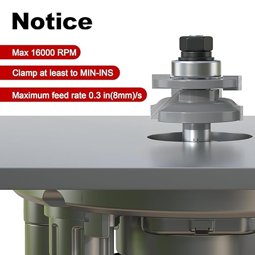 Professional 2PCS Ogee Style Rail and Stile Router Bits Set 1/2 Inch Shank, 3/8 Inch Cutting Depth, Up to 7/8 Inch Stock, Perfect Door Frame Shaper Cutters Raise Panel Making Router Bit Set