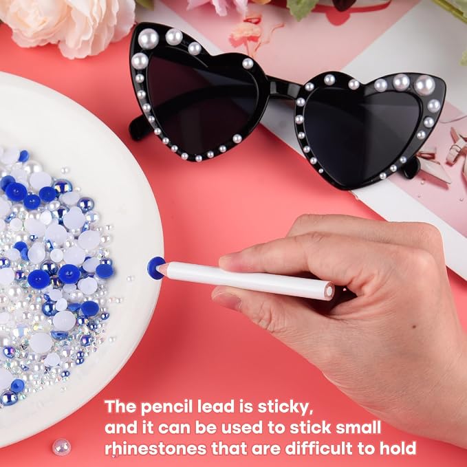 ASTARON 50g Mix Flatback Rhinestones Half Pearls - Image 6