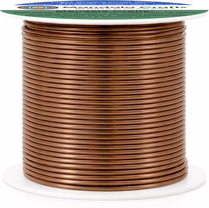 Mandala Crafts 16 Gauge Light Brown Anodized Aluminum Craft Wire, 100 FT | - Image 2