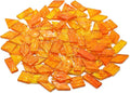 Large Textured Transparent Glass Mosaic Tiles, 200G Vibrant 4 Shapes Stained by Unknown