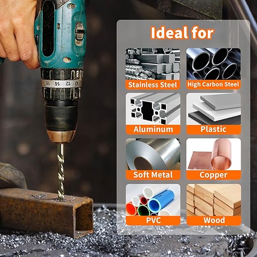 ENERTWIST Cobalt Drill Bit Set, 99Pcs HSS Twist Jobber Drill Bits,135° M35 Metric Drill Bits for Hardened Metal, Stainless Steel, Cast Iron, Wood and Plastics with Metal Index Storage Case(1.5mm-10mm)