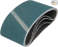 HARFINGTON 3 x 21 Inch Sanding Belts, 4 Pcs 60 Grit Zirconia Abrasive Belt Sander File Belt for Woodworking, Metal Polishing, Knife Sharpener