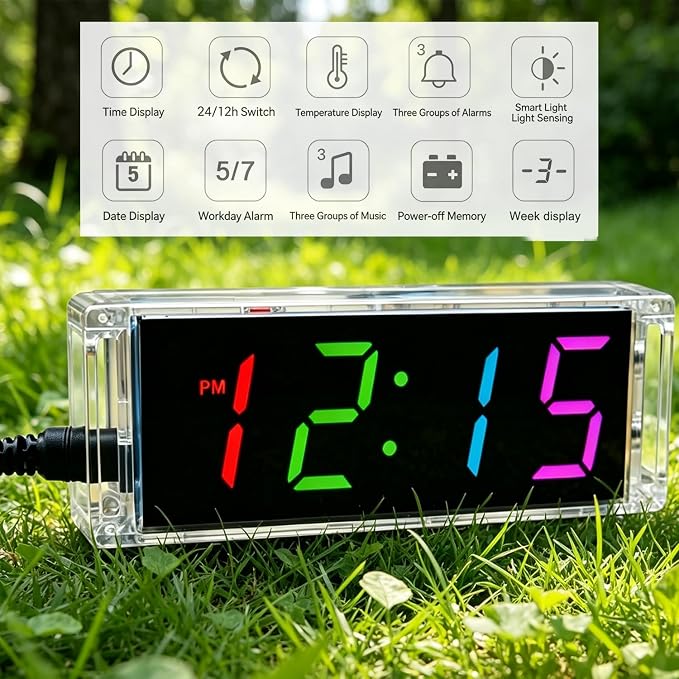 ISolderStore Soldering Practice Kits 4 Digital DIY Clock Kits Color Electronic - Image 2