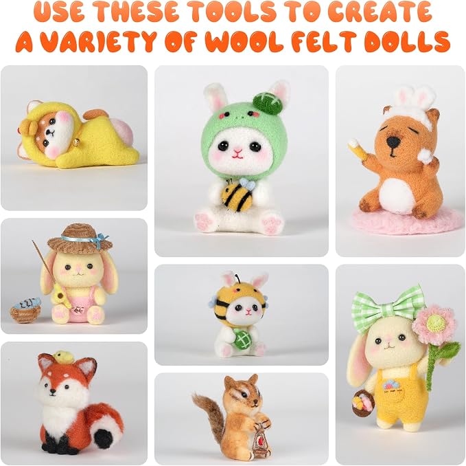 26-Piece Needles Felting kit Tools Needles Wool Felting Soft Needle Felting Pad - Image 6