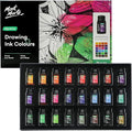 Mont Marte Drawing Ink Colors Signature 24pc x 0.24 US fl.oz, Art Set Includes by MontMarte