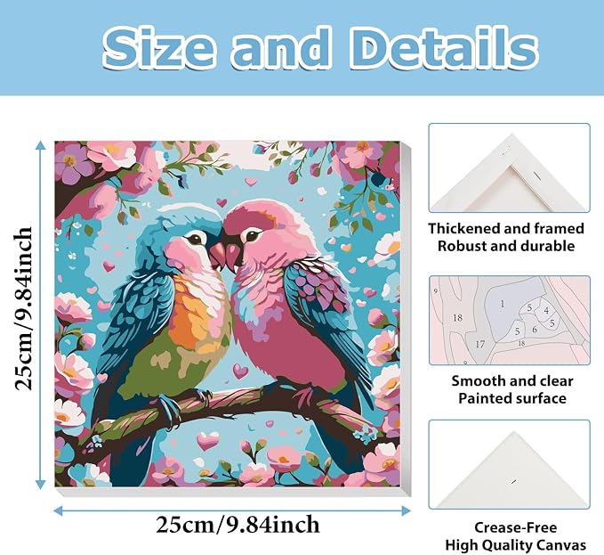 hkejoi Bird Paint by Numbers - Image 3