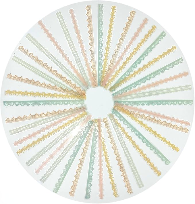 40 Pcs Transparent Lace Stickers by Obujopal