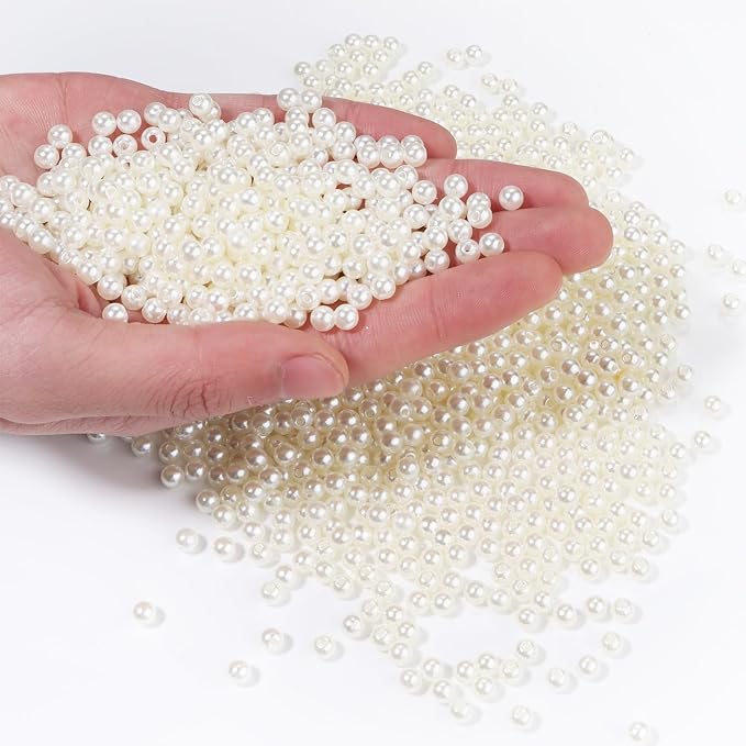 1500pcs Creamy White 5mm Pearl Beads by chuyau