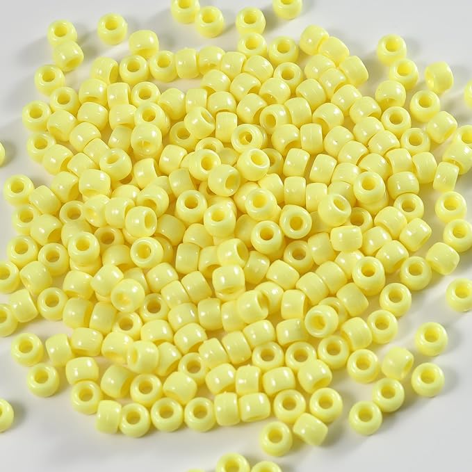 Gxueshan 1000 Pcs Acrylic Pony Beads 6x9mm Bulk - Image 4