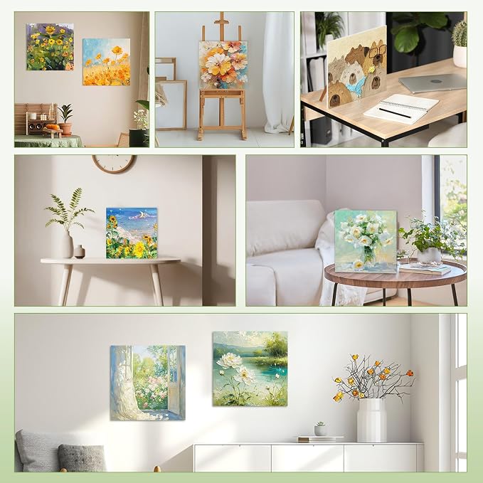 FUMILE Stretched Canvas for Painting 12x12, 12 Pack Square Canvases for - Image 7