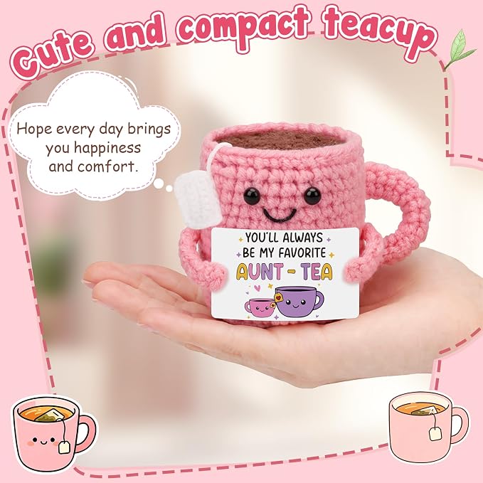 MAMAGIFTREE Funny Crochet Teacup Plushie - Image 3