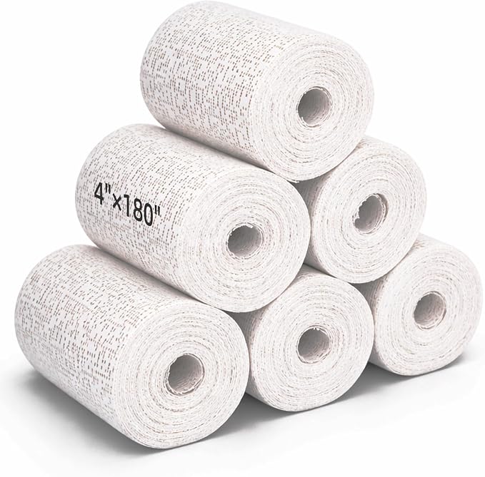 Falling in Art Plaster Cloth Rolls, 6 Pack 500gsm Plaster Bandage, Plaster by FallinginArt