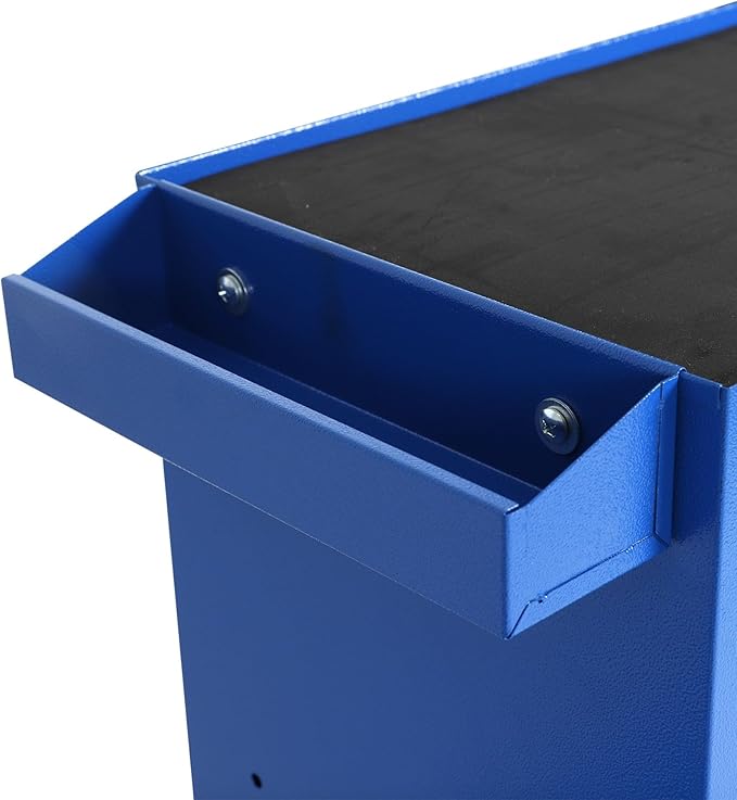 Rolling Tool Cabinet Tool Box, 5-Drawer Storage Chest with Detachable Organizer, Removable Portable Tool Box for Garage Warehouse (Blue)
