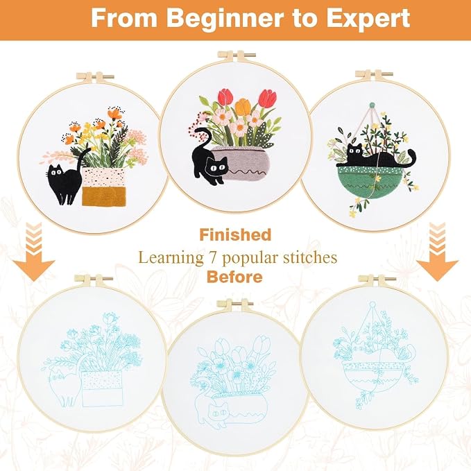 Embroidery Kit for Beginners, Stamped Kits - Image 3