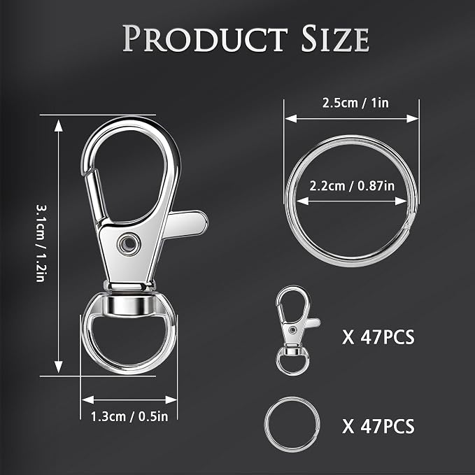 Bonison 94pcs Keychain Making Kit - Image 2