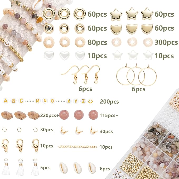 Xylise Jewelry Making Supplies Kit Natural Stone Beads - Image 2