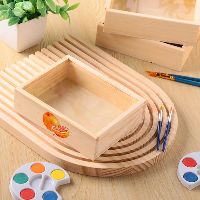 Thyle 36 Pcs Unfinished Wood Display Boxes - Image 7