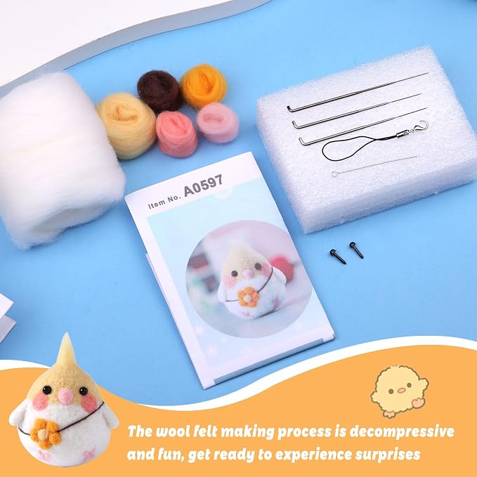 SOCNITC Needle Felting Kit for Beginners, Animal Doll Making Supplies - Image 3