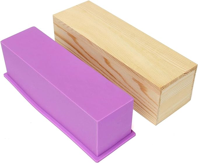 Ogrmar Silicone Soap Molds Kit-42 oz Wooden Silicone Rectangular Mold - Image 2