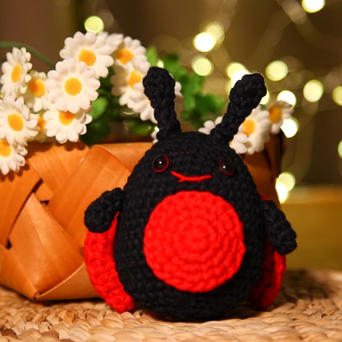 CrochetBox Crochet Kit for Beginner, Ladybug Easy Learn How to Crochet Stuffed - Image 7