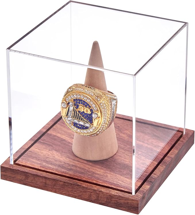 LITY Championship Ring Display Case, No Assembly Required Clear Acrylic Single - Image 6