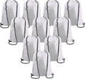 BeeGreen White Drawstring Backpack Bags Bulk 10 Pack X-Large 22.4" L x 17.5" W by BeeGreen