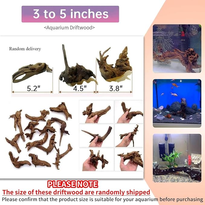 Hamiledyi 24 Pcs Small Driftwood - Image 3