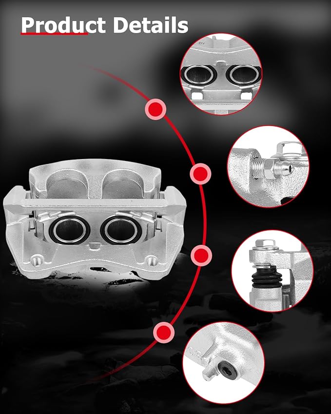 cciyu Front Left & Right Brake Calipers Assembly w/Bracket 19B3826 19B3827 2009 2010 2011 2012 2013 2014 2015 For Honda For Pilot