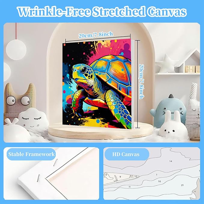 4 Pack Paint by Numbers Kit for Kids - Image 2