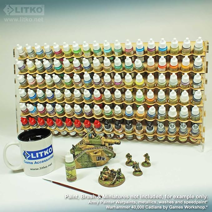 LITKO Paint Rack | Holds 108 18mL Dropper Bottles | Wall Mount | Workbench | - Image 2