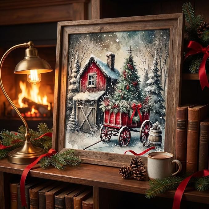 Christmas House Stamped Cross Stitch Kits - Image 3