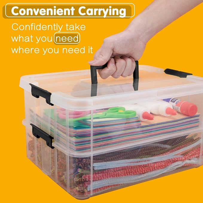 TERGOO 2 Layer Plastic Storage Containers - Image 5