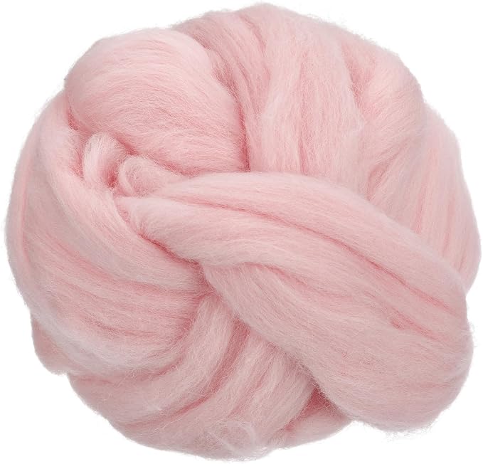 uxcell Needle Felting Wool, 3.5 Oz Nature Fibre Wool Yarn Roving by uxcell