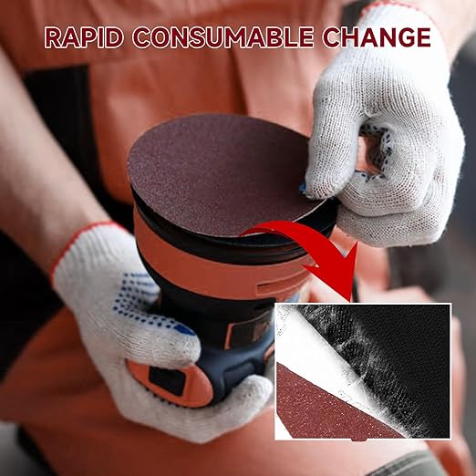 5 Inch 70 PCS Sanding Disc (40-800 Grit) and 1PCS Buffer Pads,1PCS Replacement Sander Pads