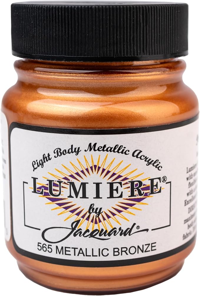 Jacquard Lumiere 2.25oz Fabric Paint Metallic Bronze by Jacquard