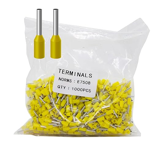 Fidioto AWG20 Wire Ferrules Terminals, 1000pcs AWG20 Terminal Connector Wire Insulated Cord Pin Ends Terminals for Electric, Industrial, Chemical Industry, Power Control System, etc.