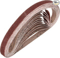 HARFINGTON 3/4 x 20 1/2 Inch Sanding Belts, 10 Pcs 80 Grit Aluminum Oxide Abrasive Belt Sander File Belt for Woodworking, Metal Polishing, Knife Sharpener