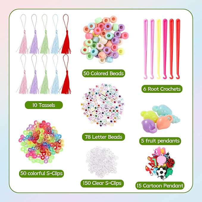 XKDOUS 64 Colors Rubber Band Bracelet Kit, Bracelet Making Kit - Image 2