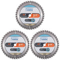 Luckyway 3-Pack 7-1/4 Inch 40T Crosscutting with 5/8 Inch Arbor TCT Circular Saw Blade for Cutting Wood