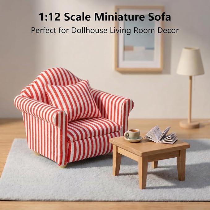 Cutemini Dollhouse Furniture 1/12 Miniature Couch - Image 2